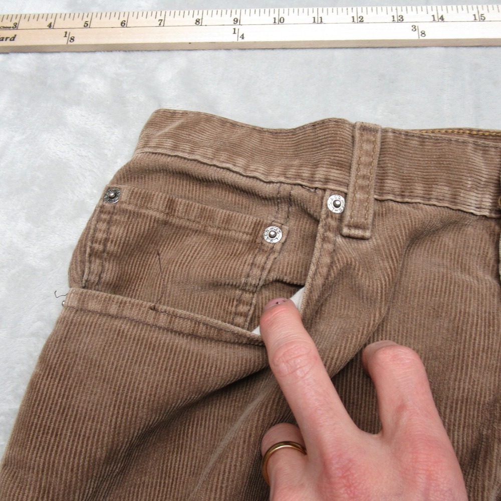 Levis 559 Baggy Pants Mens 34x32 Brown Corduroy Relaxed Fit Straight‎ Leg VTG - Picture 11 of 13